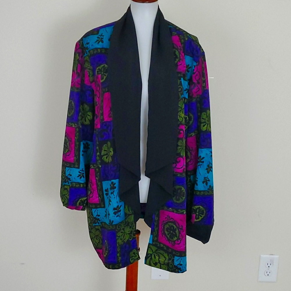 Vintage Popovitch multi-colored blazer size 22